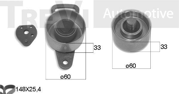 TREVI AUTOMOTIVE Комплект ремня ГРМ KD1012